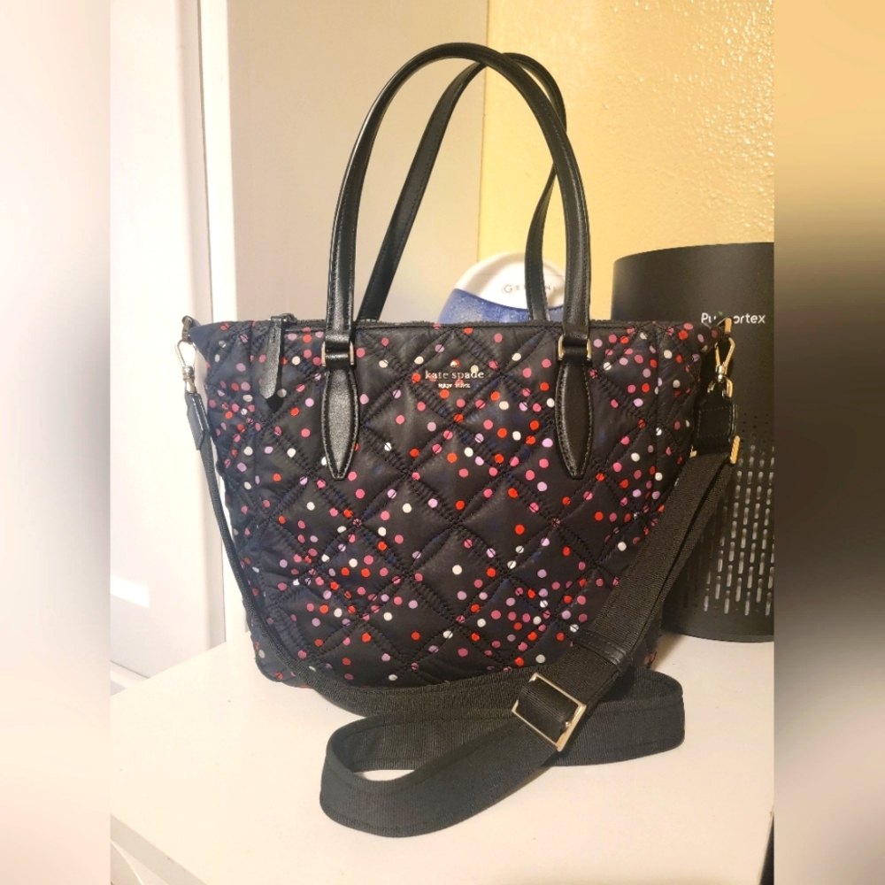 Kate Spade New York JAE FESTIVE CONFETTI QUILTED MEDIUM SATCHEL